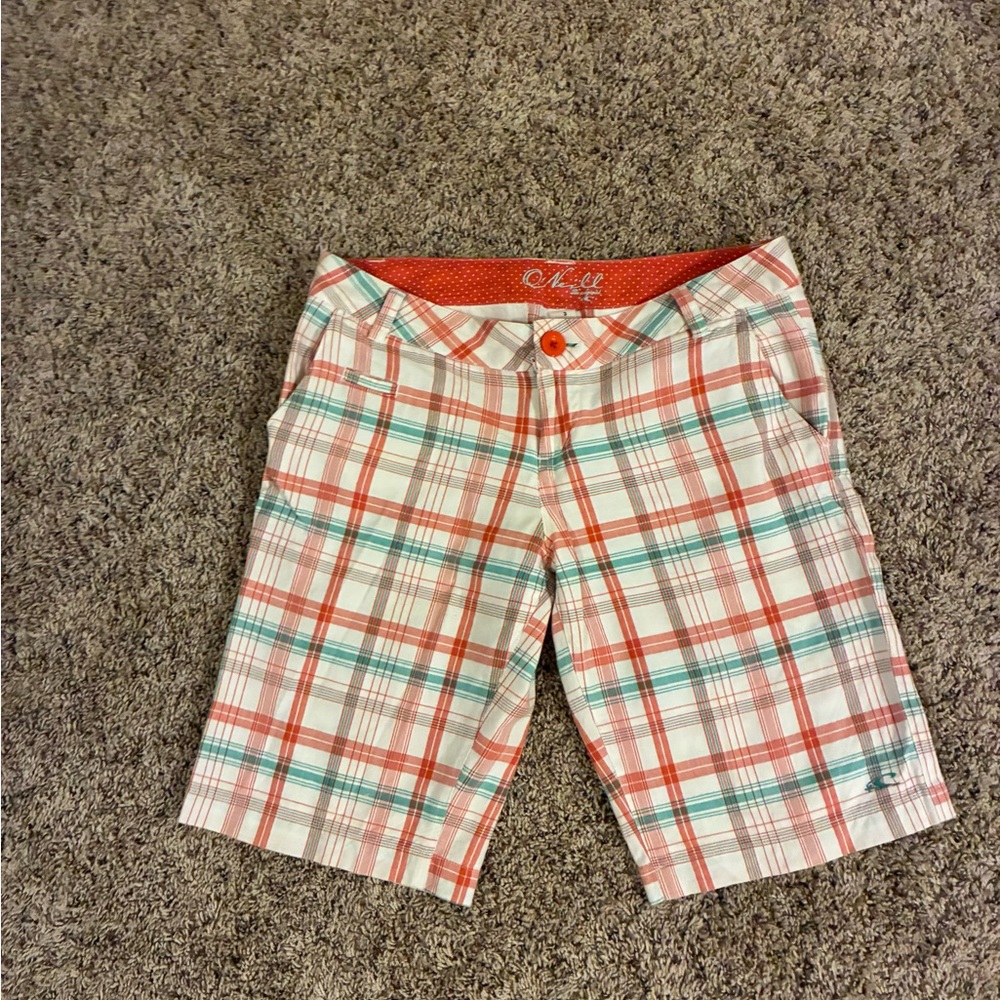 Y2K O’Neil Women's Plaid Bermuda Shorts low rise 10 inch inseam